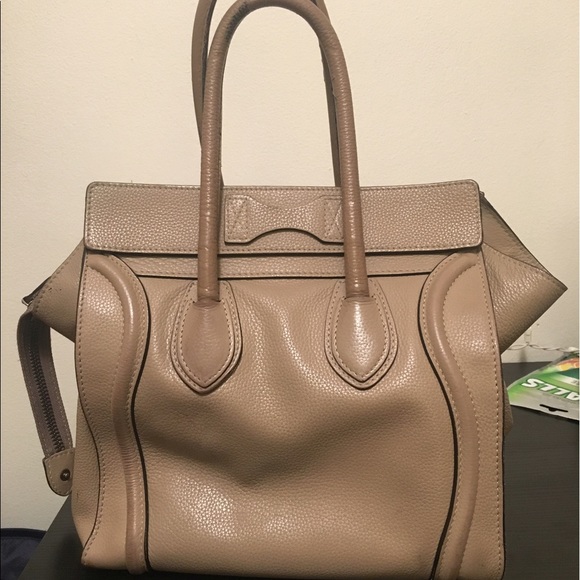 Celine Micro Luggage Tote in Dune - Picture 3 of 7
